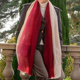 Burgundy Blush Shaded Cashmere and Silk Wrap