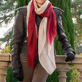 Burgundy Blush Shaded Cashmere and Silk Wrap