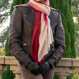 Burgundy Blush Shaded Cashmere and Silk Wrap