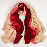 Burgundy Blush Shaded Cashmere and Silk Wrap