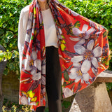 PRE ORDER: The Botanical Quartet - The Passion Flower Cashmere and Silk Wrap