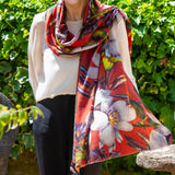 PRE ORDER: The Botanical Quartet - The Passion Flower Cashmere and Silk Wrap