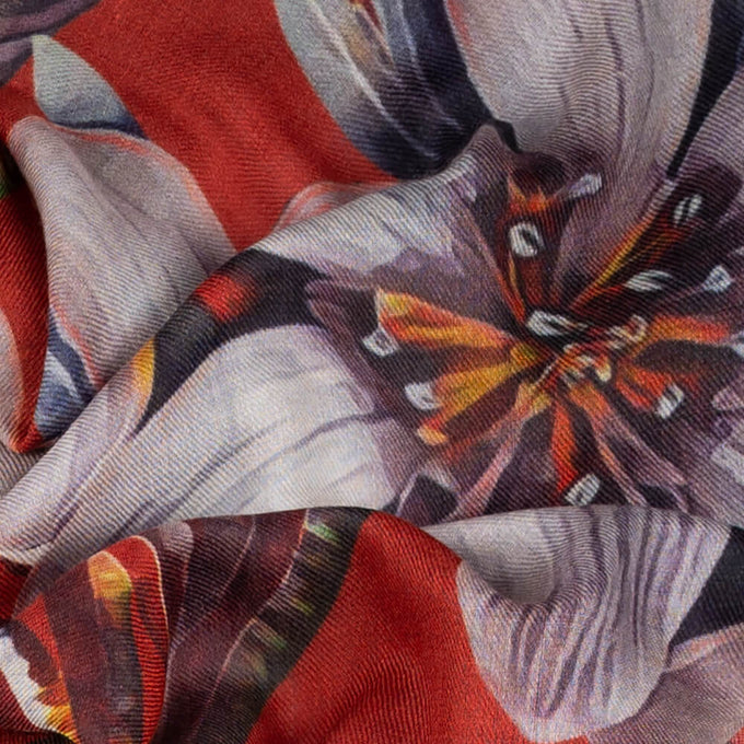 The Botanical Quartet - The Passion Flower Cashmere and Silk Wrap