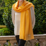 Buttercup Yellow Cashmere and Silk Wrap