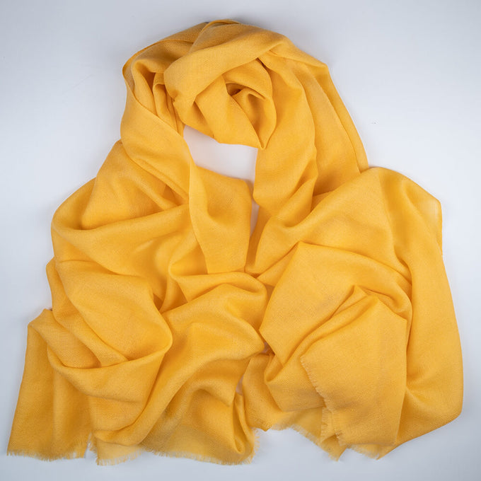 Buttercup Yellow Cashmere and Silk Wrap
