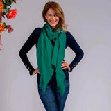 Caribbean Green Cashmere and Silk Wrap