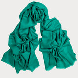 Caribbean Green Cashmere and Silk Wrap
