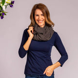 Chocolate Brown Double Size Cashmere Snood