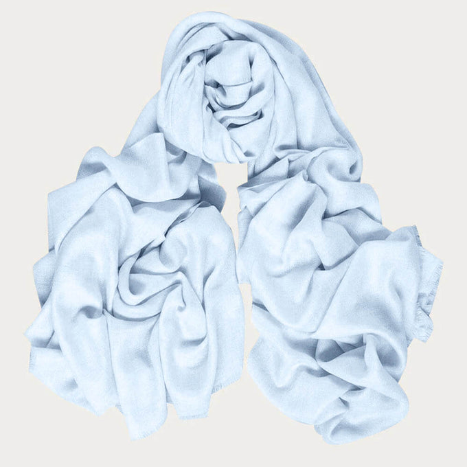 The Fondant Collection - Fondant Blue Handwoven Cashmere Shawl