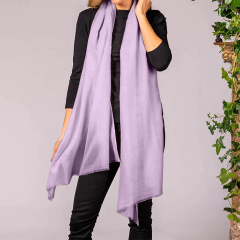 Pastel Lilac Cashmere and Silk Wrap