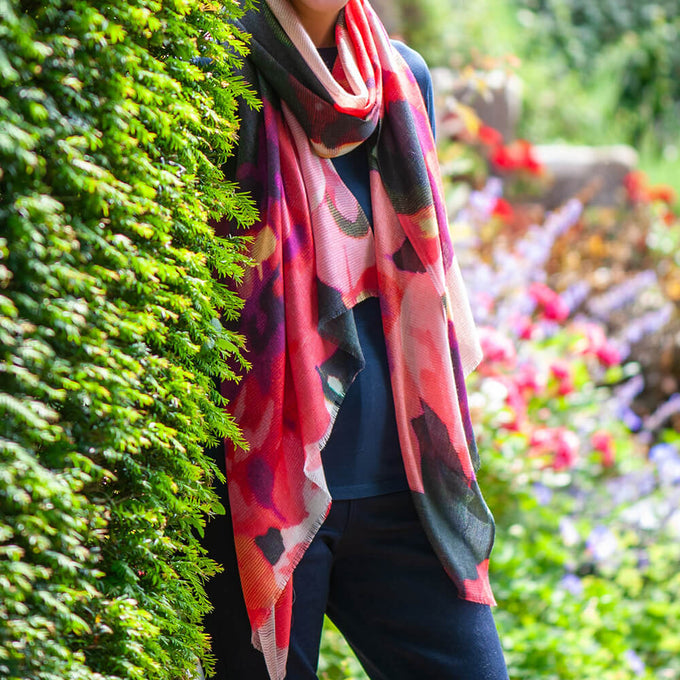 The Liberty Print Floral Quartet - Chatsworth Bloom Cashmere and Silk Wrap