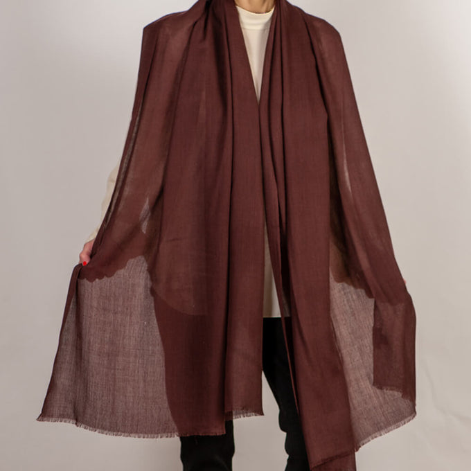 Dark Chocolate Cashmere and Silk Wrap