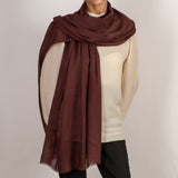 Dark Chocolate Cashmere and Silk Wrap