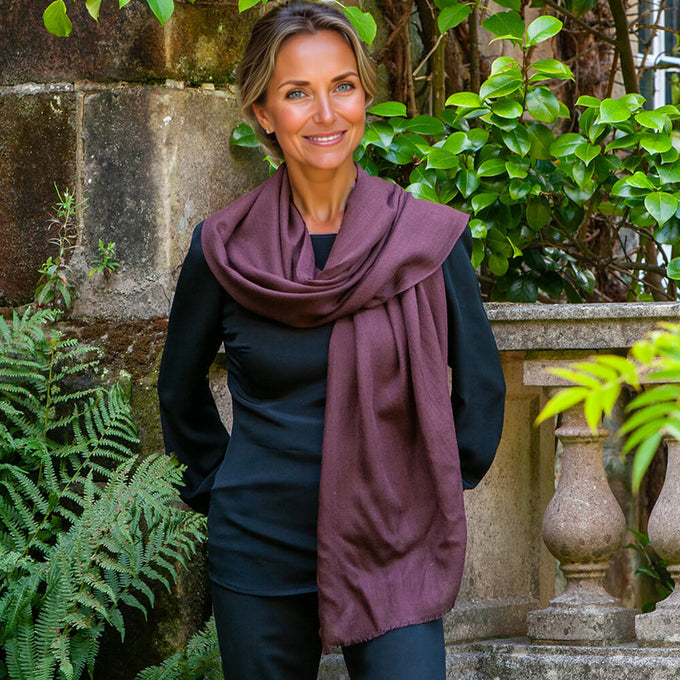 Dark Chocolate Cashmere and Silk Wrap