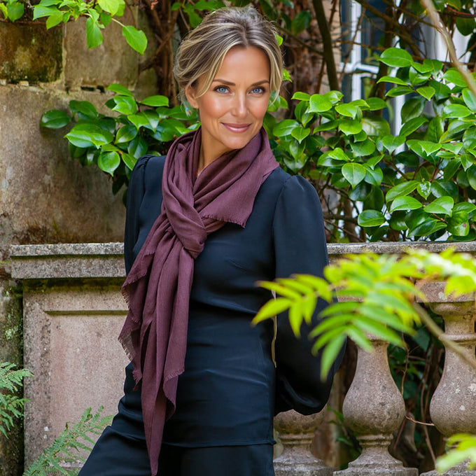 Dark Chocolate Cashmere and Silk Wrap