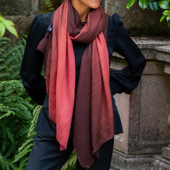Chocolate Tango Shaded Cashmere and Silk Wrap