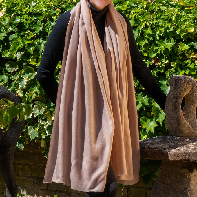 The Spice Palette - Toasted Cinnamon Cashmere and Silk Wrap