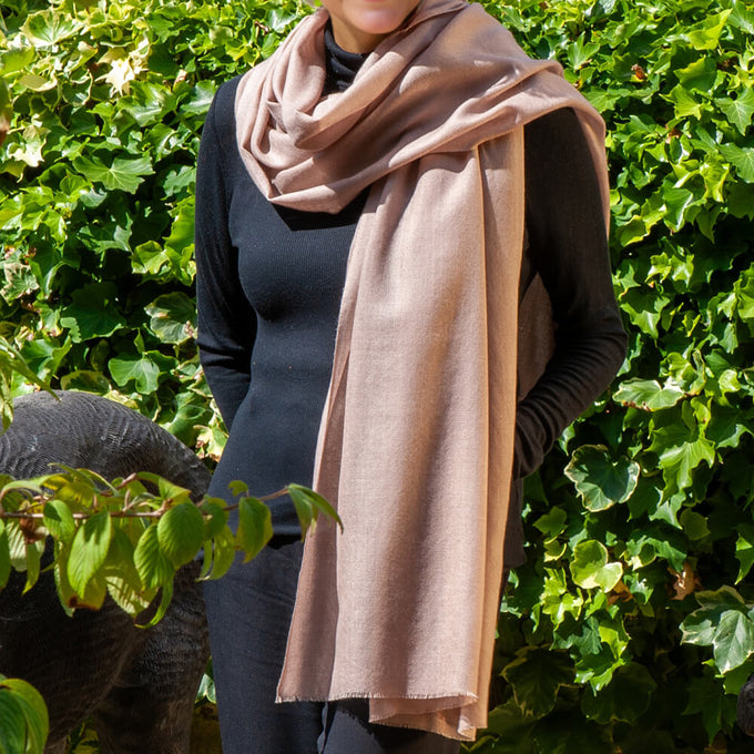 The Spice Palette - Toasted Cinnamon Cashmere and Silk Wrap
