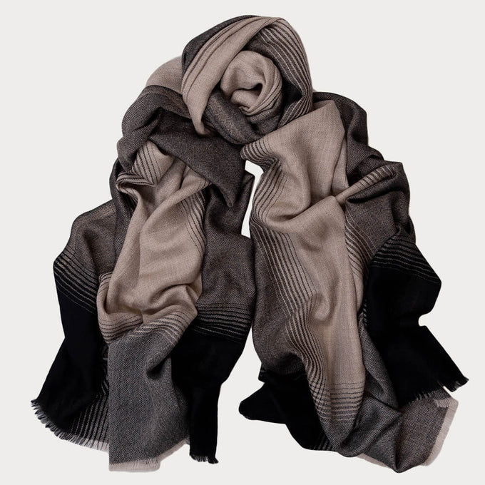 Clavering Silk and Wool Scarf