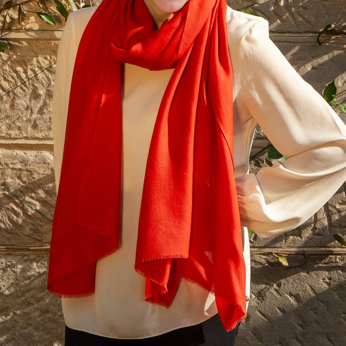 The Earth Tones - Burnished Terra Cashmere and Silk Wrap