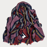 College Stripe Pashmina Cashmere Shawl