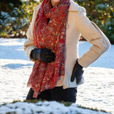 PRE ORDER: The Liberty ‘Strawberry Thief’ Quartet - Coral Cashmere and Silk Wrap