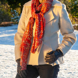 PRE ORDER: The Liberty ‘Strawberry Thief’ Quartet - Coral Cashmere and Silk Wrap