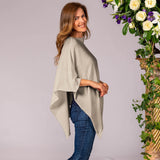 Honey Beige Cotton and Cashmere Poncho