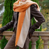 Cream to Caramel Cashmere and Silk Wrap