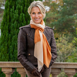 Cream to Caramel Cashmere and Silk Wrap