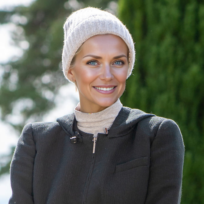 Parchment Luxe Italian Cashmere Beanie