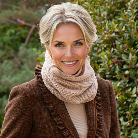 Vanilla Cream Luxe Italian Cashmere Collar