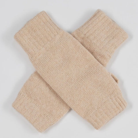 Boutique Beige Cashmere Mittens