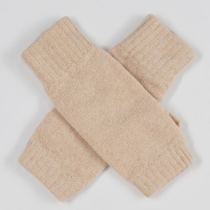Boutique Beige Cashmere Mittens