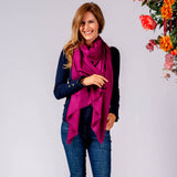 Japanese Violet Cashmere and Silk Wrap