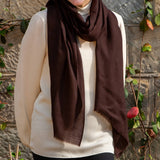 The Earth Tones - Black Walnut Cashmere and Silk Wrap