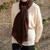 The Earth Tones - Black Walnut Cashmere and Silk Wrap