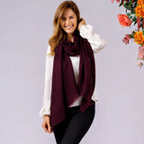 Rich Maroon Cashmere and Silk Wrap