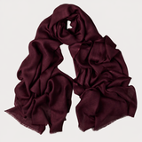 Rich Maroon Cashmere and Silk Wrap