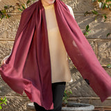 The Earth Tones - Wild Berry Cashmere and Silk Wrap
