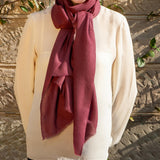 The Earth Tones - Wild Berry Cashmere and Silk Wrap