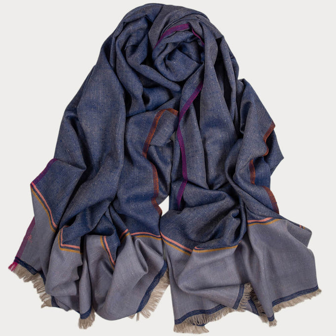 Denim Blues Pashmina Cashmere Shawl