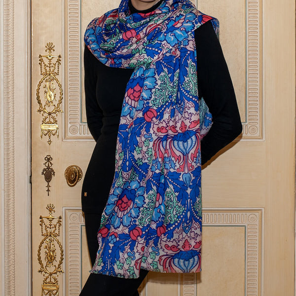 The Liberty ‘Art Nouveau’ Quintet - Electric Nouveau Cashmere and Silk Wrap