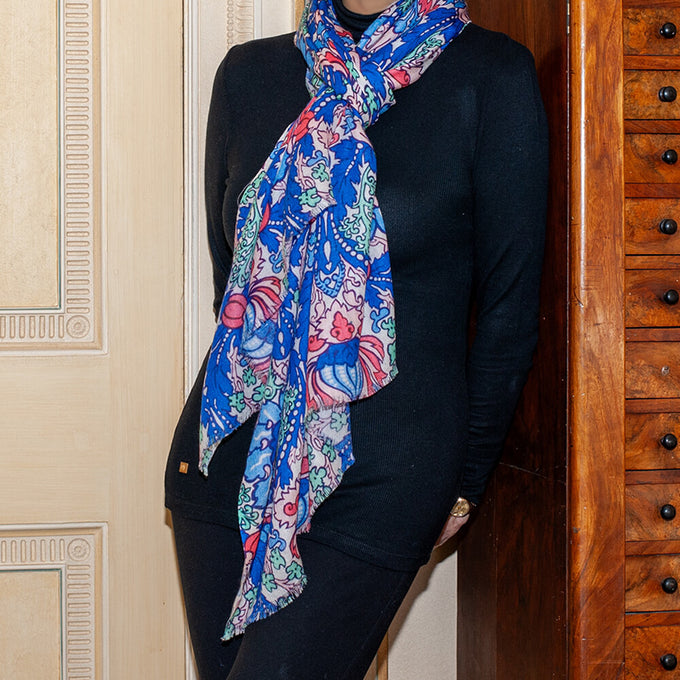 PRE ORDER: The Liberty ‘Art Nouveau’ Quintet - Electric Nouveau Cashmere and Silk Wrap