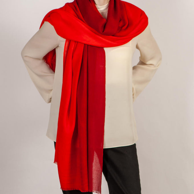 Firebrand Shaded Cashmere and Silk Wrap