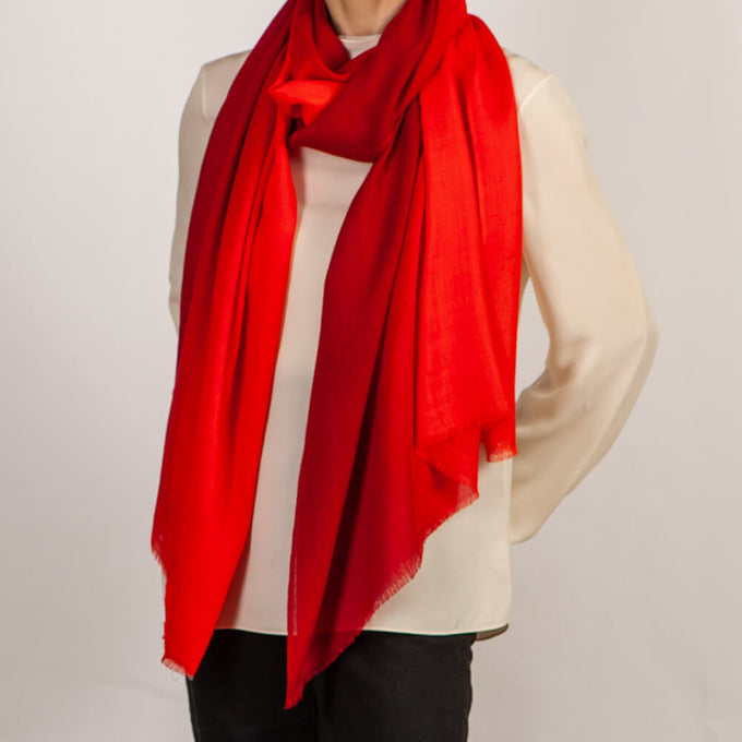 Firebrand Shaded Cashmere and Silk Wrap