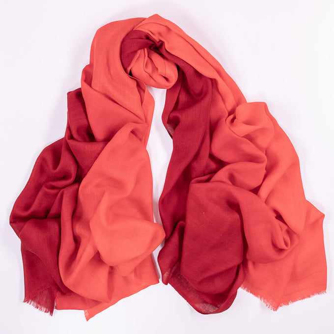 Firebrand Shaded Cashmere and Silk Wrap