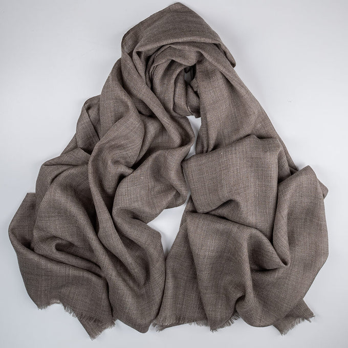 The Tonal Shades - Graphite Mist Cashmere and Silk Wrap
