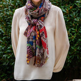 PRE ORDER: The Liberty Grayson Perry Trio - Taupe Cashmere and Silk Wrap