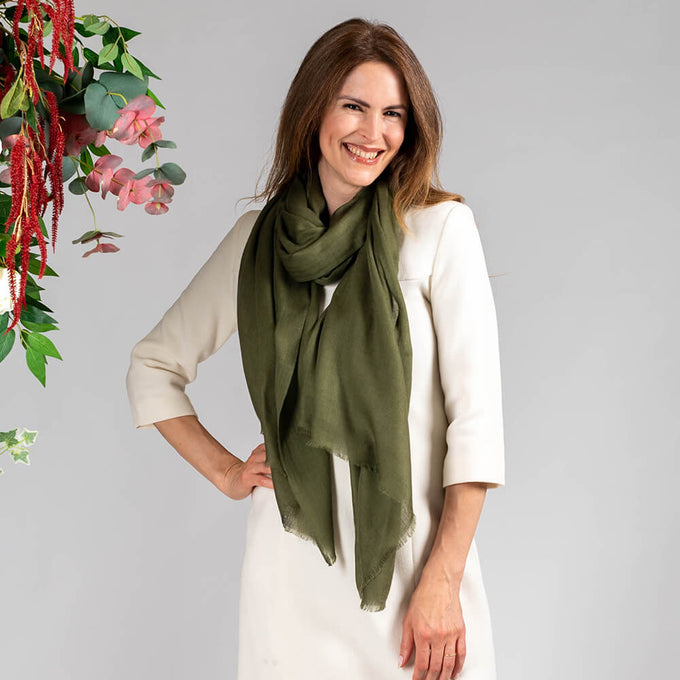 Olive Tree Cashmere and Silk Wrap